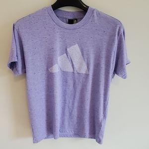 Adidas ladies size small purple athletic T shirt